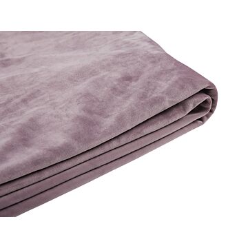 Bed Frame Cover Pink Velvet For Bed 180 X 200 Cm Removable Washable Beliani