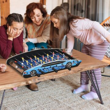 Homcom 2ft Foosball Table Football Game Table Arcades Competition Sized For Indoor, Game Room, Bars