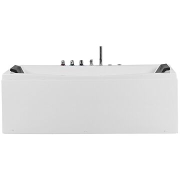 Whirlpool Bathtub White Sanitary Acrylic Single 173 X 82 Cm Rectangular Modern Style Beliani