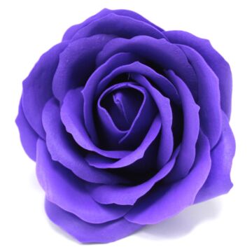 Craft Soap Flowers - Lrg Rose - Violet - Pack Of 10