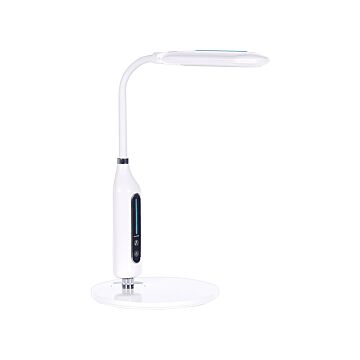 Desk Lamp White Table Lighting Reading Computer Lamp Adjustable Arm Slide Dimmer Colour Temperature Beliani