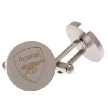 Arsenal Fc Stainless Steel Round Cufflinks