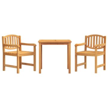 Vidaxl 3 Piece Garden Dining Set Solid Wood Teak