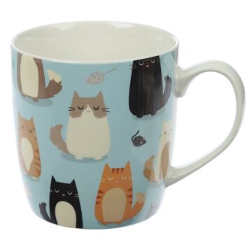 Collectable Porcelain Mug - Feline Fine Cat Design