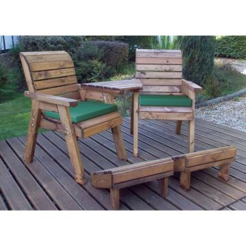 Deluxe Lounger Set Angled - Green