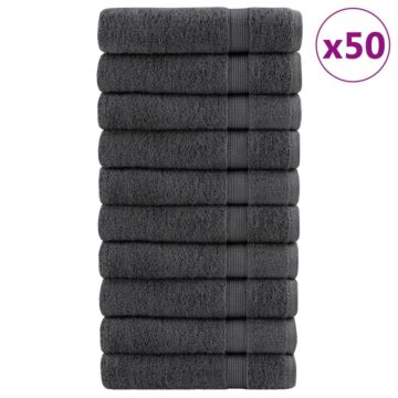 Vidaxl Premium Hand Towels Solund 50pcs Anthracite 50x100cm 600gsm