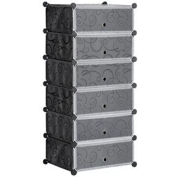 Homcom Six Cube Modular Storage Storage Unit - Black