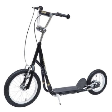 Homcom Adult Teen Push Scooter Kids Children Stunt Scooter Bike Bicycle Ride On Alloy Wheel Pneumatic 12