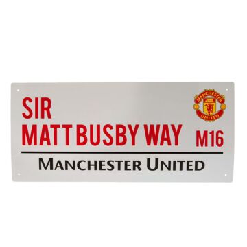 Manchester United Fc Sir Matt Busby Way Street Sign