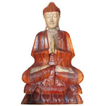 Hand Carved Buddha Statue (welcome) - 80cm