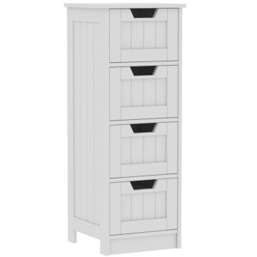 Bath Vida Priano 4 Drawer Freestanding Unit, White