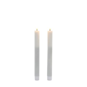 Led Dinner Candle (set Of 2) White 23x23x25mm