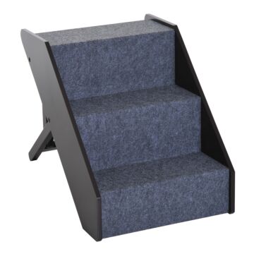 Pawhut Pet-3 Steps Ladder Ramp-dark Brown
