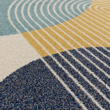 Muse 160x230cm Blue Retro Rug Mu15