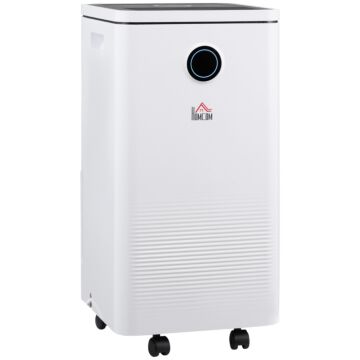 Homcom 10l/day 2500ml Portable Quiet Dehumidifier With Wifi Smart App Control, Electric Moisture Air Dehumidifier