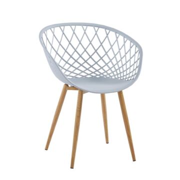 Grey Plastic Chair Metal Legs