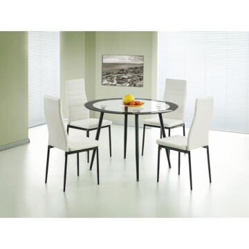 Acodia Pu Chairs With White Pu & Black Frame (4s)