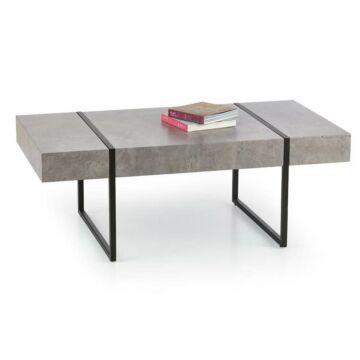 Sierra Coffee Table Stone With Black Metal Legs