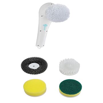 5-in-1 Waterproof Electric Spin Scrubber Ipx7 Cordless Handheld Cleaning Brush With 5 Replaceable Brush Heads