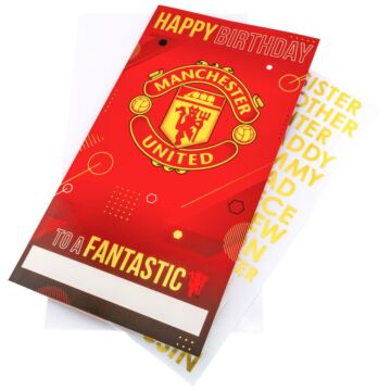 Manchester United Fc Personalised Birthday Card