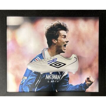 Rangers Fc Laudrup Signed Boot (framed)