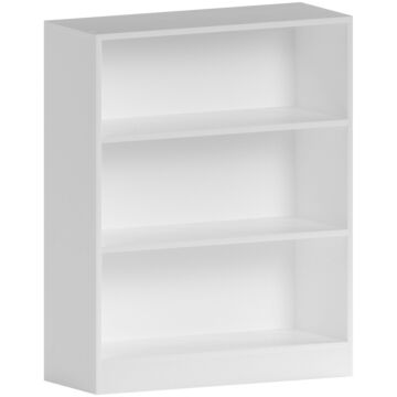 Vida Designs Cambridge 3 Tier Low Bookcase, White