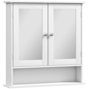 Kleankin Bathroom Wall Storage Cabinet - White