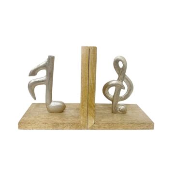 Set Of Two Musical Note Bookends