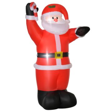 Homcom Inflatable Air Blown Christmas Santa Claus 240cm Led Lighted