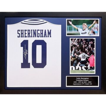 Tottenham Hotspur Fc 1994 Sheringham Signed Shirt (framed)