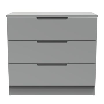 Milan 3 Drawer Chest In Dusk Grey