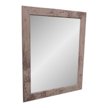 Grey Wooden Mirror 60 X 50cm