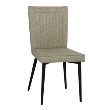 Hoskin Pu Chair Taupe & Black (4s)