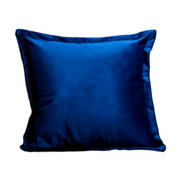 Navy Blue Velvet Cushion - Feather Filled