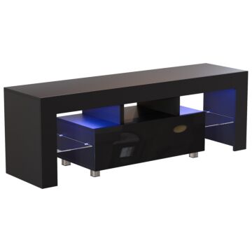 Vida Designs Luna 1 Drawer Led Tv Unit, Black