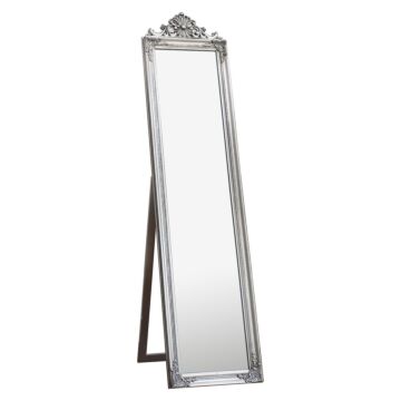 Lambeth Wood Cheval Mirror Silver 1790x455mm
