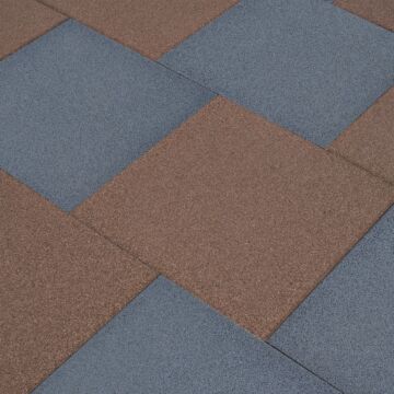 Vidaxl Fall Protection Tiles 24 Pcs Rubber 50x50x3 Cm Grey