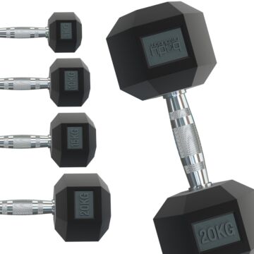 Body Revolution Hex Dumbbells 1 Kg - 40 Kg Pairs 25kg Pair