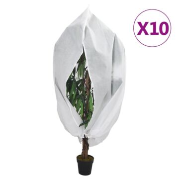 Vidaxl Plant Fleece Covers With Zip 10 Pcs 70 G/m² 3.93x3 M