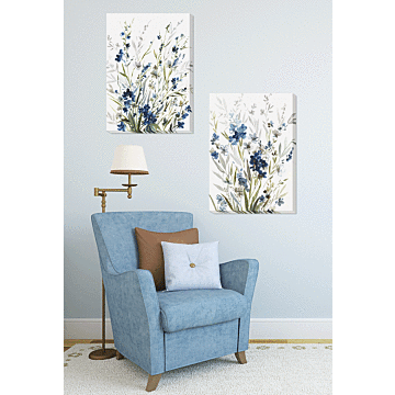 Little Bluebells Ii By Asia Jensen - Wrapped Canvas