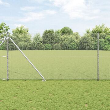 Vidaxl Hexagon Fence 1x50 M Galvanised Steel, Vidaxl Fence Posts With Spike 13 Pcs Ø32 Mm 120 Cm Galvanised Steel