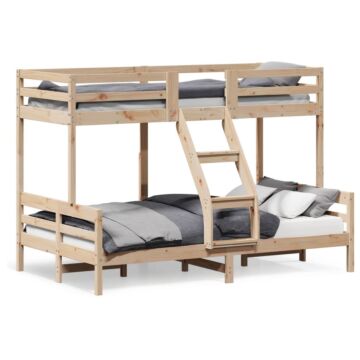 Vidaxl Bunk Bed 80x200/120x200 Cm Solid Wood Pine