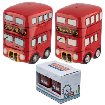 Fun Novelty Routemaster Red Bus Salt And Pepper Set