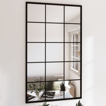 Vidaxl Wall Mirror Black 100x60 Cm Metal