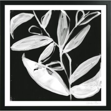 Quirky White Leaves I By Jennifer Goldberger