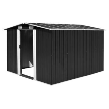 Vidaxl Garden Shed 257x298x178 Cm Metal Anthracite
