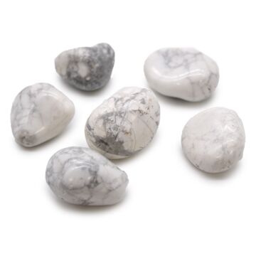 Large African Tumble Stones - White Howlite - Magnesite