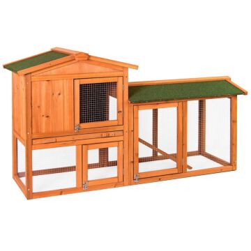 Pet Vida Double Wooden Pet Hutch