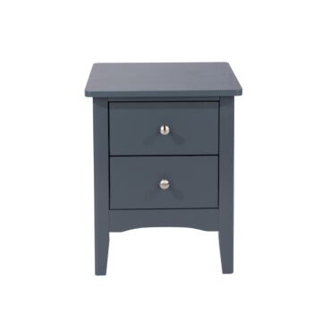 Como Blue 2 Petite Drawer Bedside Cabinet