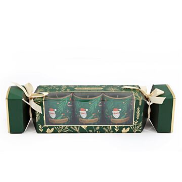 Cracker Gift-box With Mistletoe & Fir Candle-pots